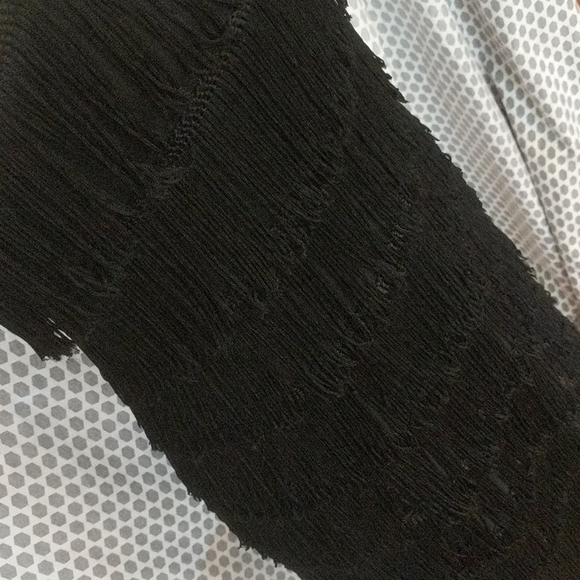 Vintage Express Black fringe dress - Picture 2 of 6